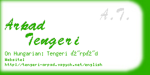 arpad tengeri business card